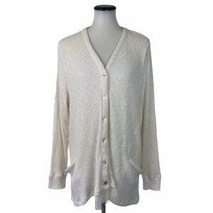 LOGO Lori Goldstein Ribbed Cardigan Sweater #96